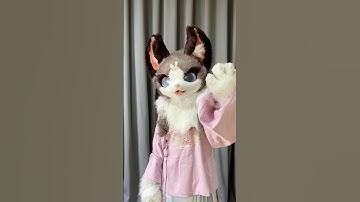 Q&A: How is my view inside the fursuit head? #fursuit #kemono #kigurumi #fursuiter #fursona #shorts