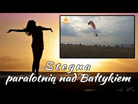 Paralotnią nad Bałtykiem, plaża w Stegnie.