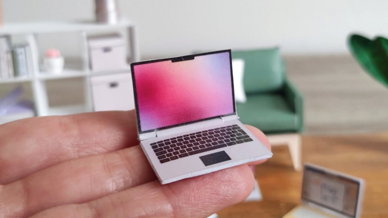 Miniature laptop | Quick and simple DIY (with printable template) - YouTube