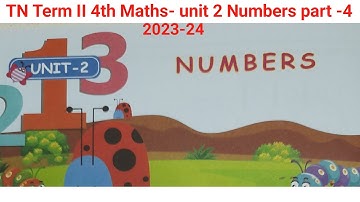 TN Term 2 4th maths unit 2 Numbers part-4 Video #4th #math #students #tneducation #samacheerkalvi