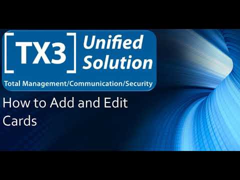 TX3 Configurator -  How to Create an Access Control Card