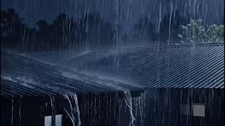 Cinematic Heavy Rain & Soft Thunder Sounds | Peaceful Storm ASMR LIVE screenshot 1