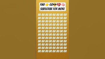challenge find 08 in 10 second #quiz #iqtest #puzzle #gkhindi