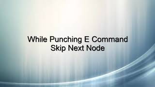 0205 While Punching E Command Skip Next Node