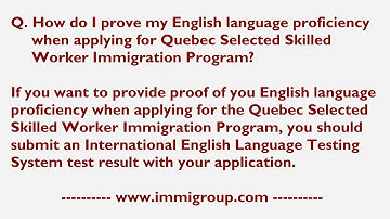 How do I prove my English language proficiency when applying for QSSW Immigration Program?