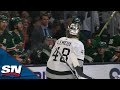 Brendan Lemieux Dodges Water And Stick From Wild Bench After Scoring