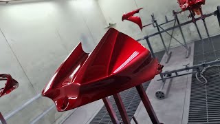 видео: Покраска мотоцикла в Candy Ultra Red картинка: Покраска мотоцикла в Candy Ultra Red