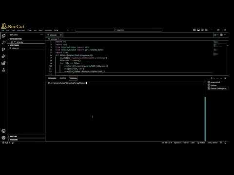 Create a ransomware in python فايروس الفدية (Soon)