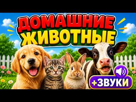 Pets and Their Sounds for Toddlers. Learning Farm Animals. Educational Video for Kids