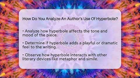 How Do You Analyze An Author