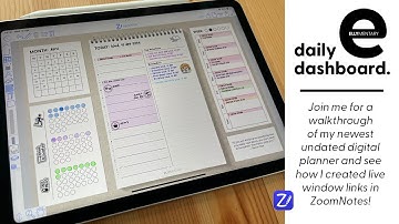 ELLYMENTARY Daily Dashboard Walkthrough + how to create window links in ZoomNotes