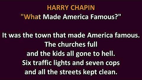 What song is Harry Chapin famous for?