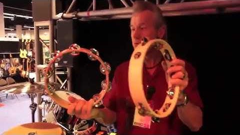Jim Greiner on the LP Single and Double Row Tambourines NAMM 2012