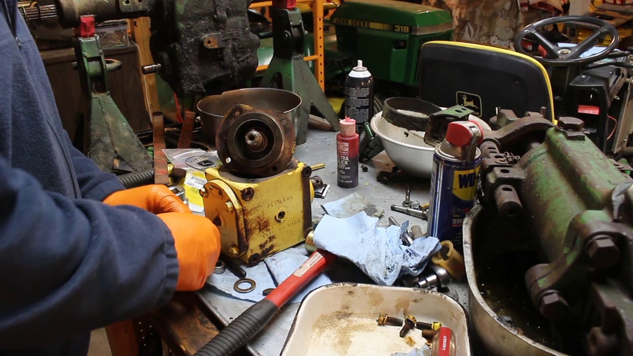 John Deere 420 Part 5 Deck Gear Box Reseal (3) YouTube