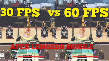 30 vs 60 fps in Apex legends Mobile | FPS comparison