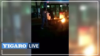 ????Un homme tente de mettre le feu à un bus le soir d'Halloween dans l'agglomération de Lyon