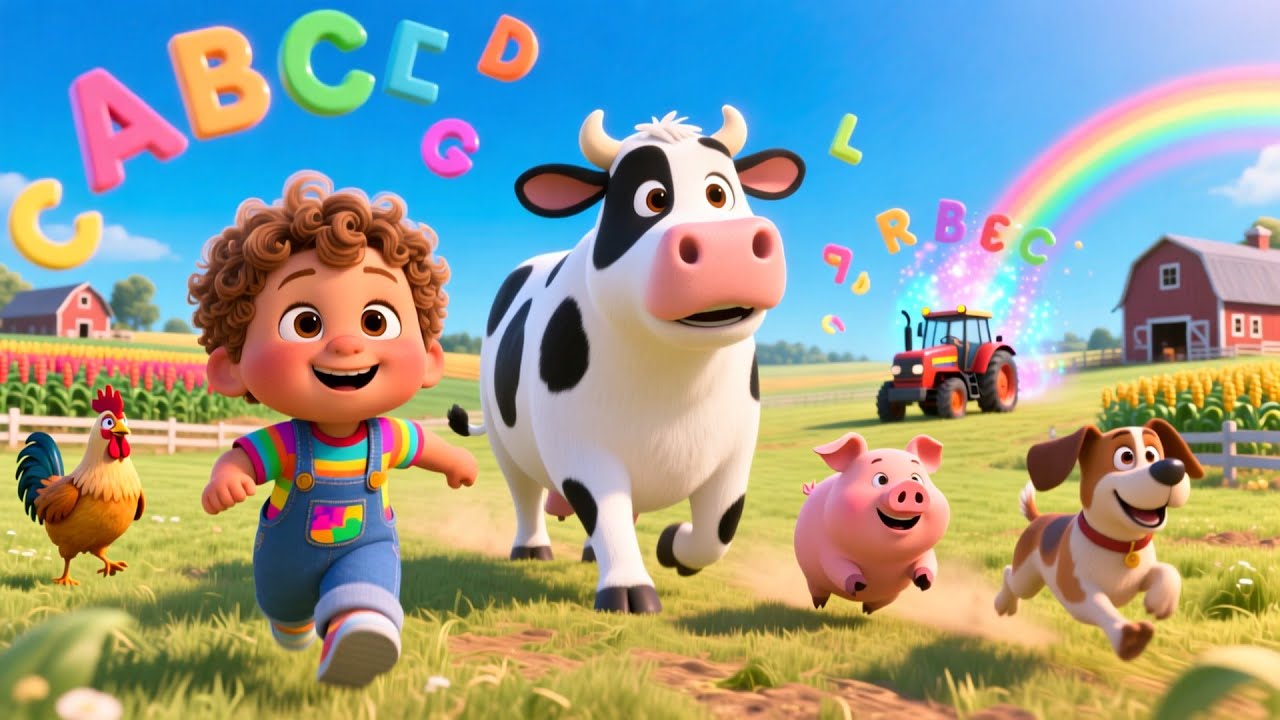 Farmyard ABC Learning Time 🐄🌾 Fun Alphabet Song | Learn ABC for Kids