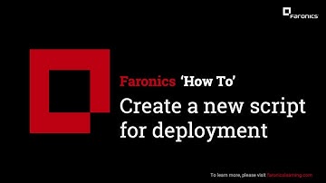 How to create a new script for deployment in Faronics Cloud Deep Freeze
