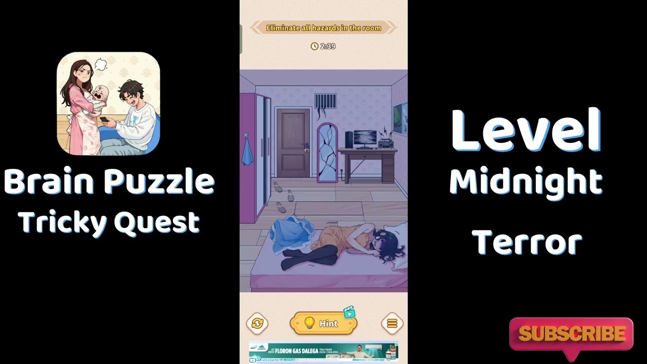Brain Puzzle Tricky Quest Midnight Terror Walkthrough