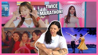 Download Mp3 TWICE MV MARATHON LIKEY Heart Shaker Merry Happy What is Love MV REACTION