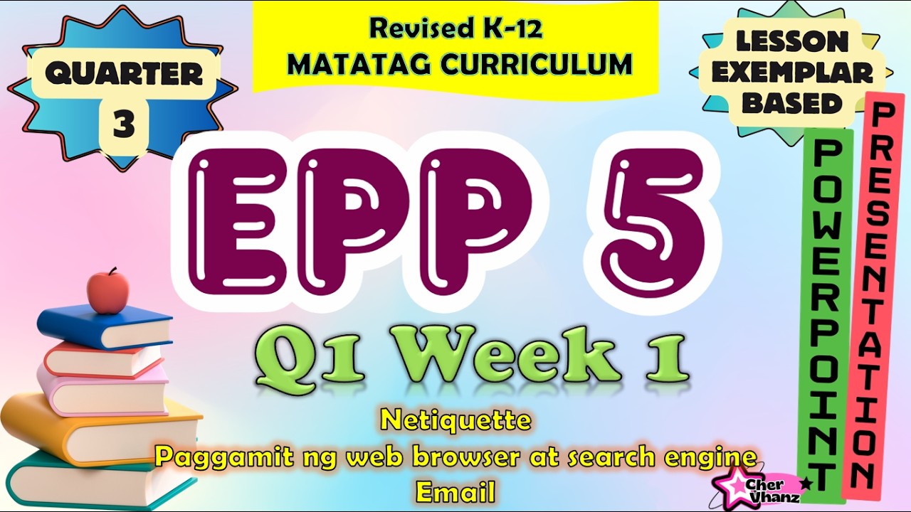 EPP 5 Quarter 1 Week 1 MATATAG Curriculum / Revised K-12 LE Based ...