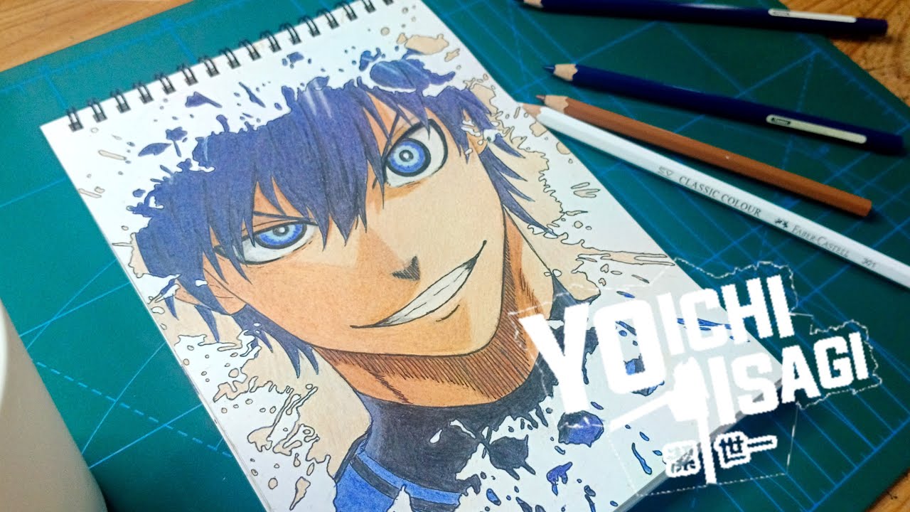 Drawing Yoichi Isagi from Blue Lock with Coffee Spill Art - step by ...