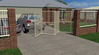 Installing Trackless Bi-Folding Gates