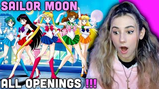 SINGER REACTS to SAILOR MOON - ALL OPENINGS for THE FIRST TIME !! | Musician Reaction