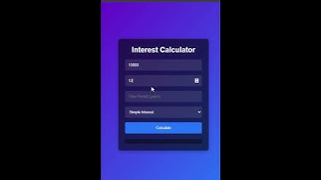 Build an Interest Calculator with HTML, CSS & JavaScript |