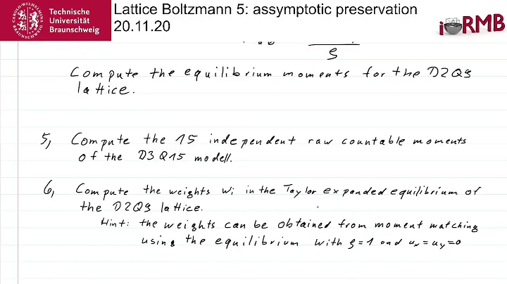 Introduction to Lattice Boltzmann Lecture 5