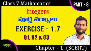 1. Integers - Exercise-7 - 7th Class Maths - Nivas Info