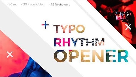 Typo Rhythm Opener | After Effects Template | Openers