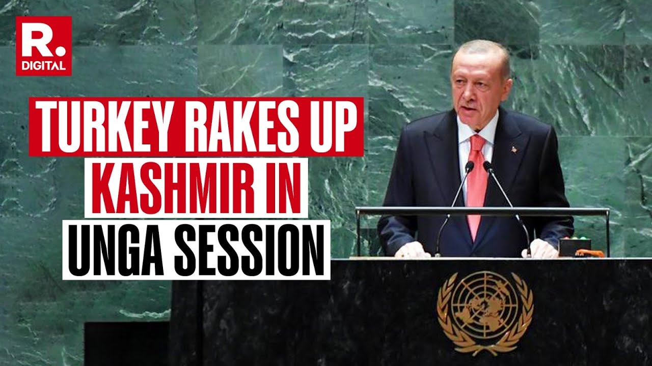 BREAKING: Turkish President Erdogan Rakes Up Kashmir In UNGA, Calls Unresolved Issue