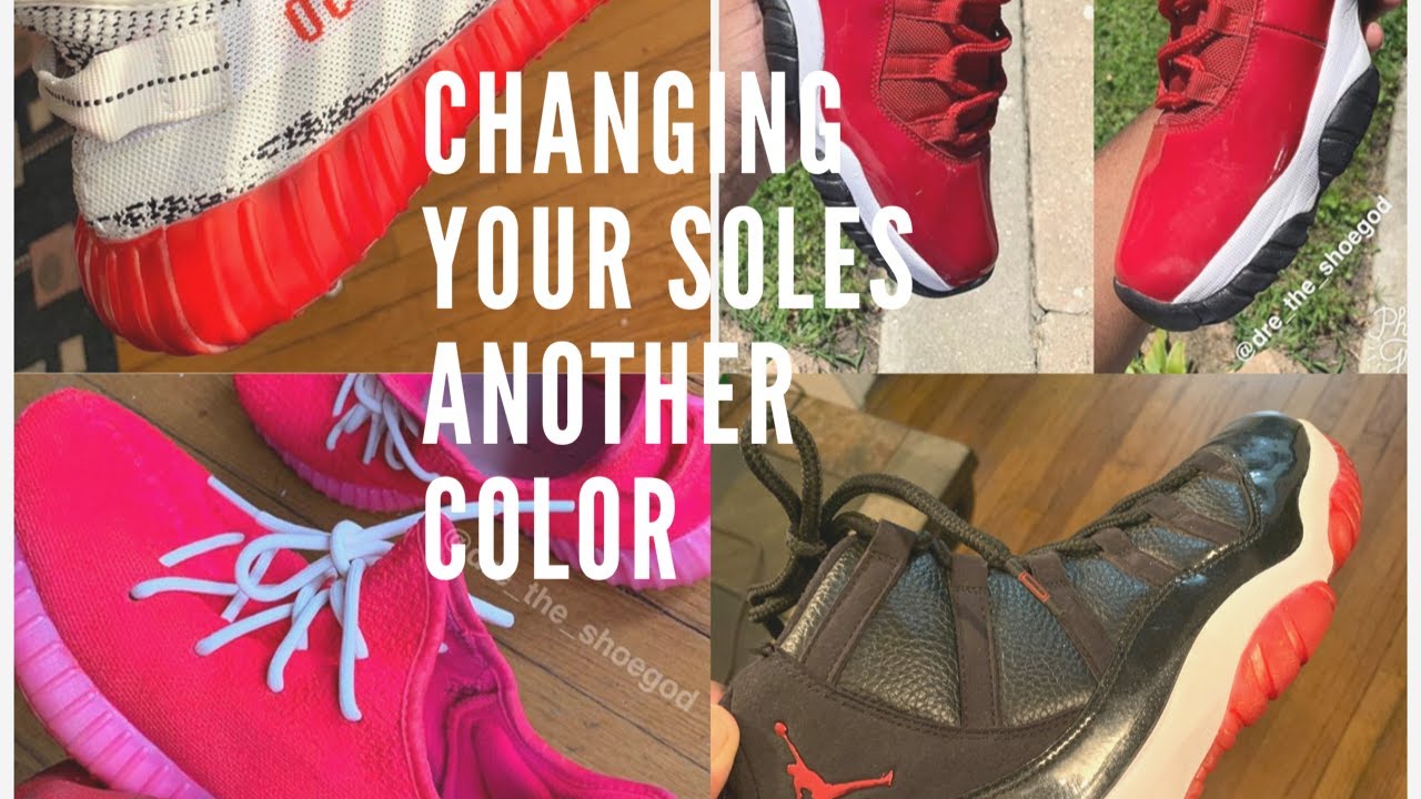 How to dye your soles/ 7210 bred custom YouTube