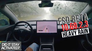FSD Beta 10.69.2.3 | Tesla Vision In Heavy Rain
