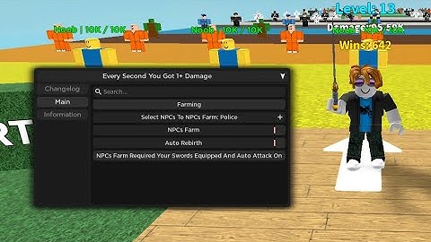 Every Second You Get +1 Damage Script - Autofarm