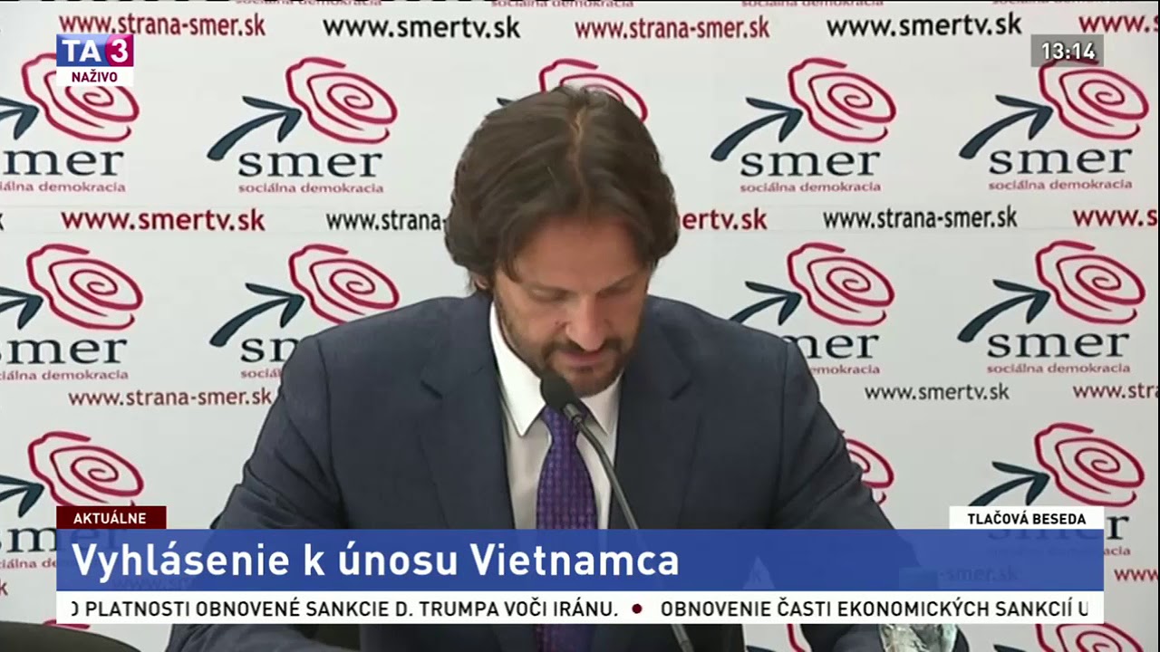 Vyhlásenie Roberta Kaliňáka k únosu Vietnamca a teste na detektore lži