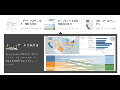 Tableau 2020.3 デスクトップの機能改善　ダッシュボード拡張機能と画像化