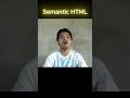 Semantic HTML #shorts #coding #programming  #education