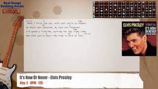 🎸 It's Now Or Never - Elvis Presley Guitar Backing Track with chords and lyrics chords