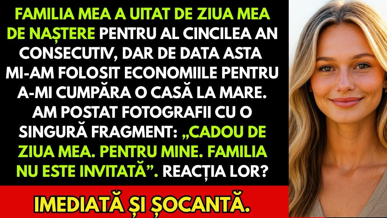 Ani la rând, ziua mea a fost ignorată, dar sora mea primea petreceri luxoase. Până când…