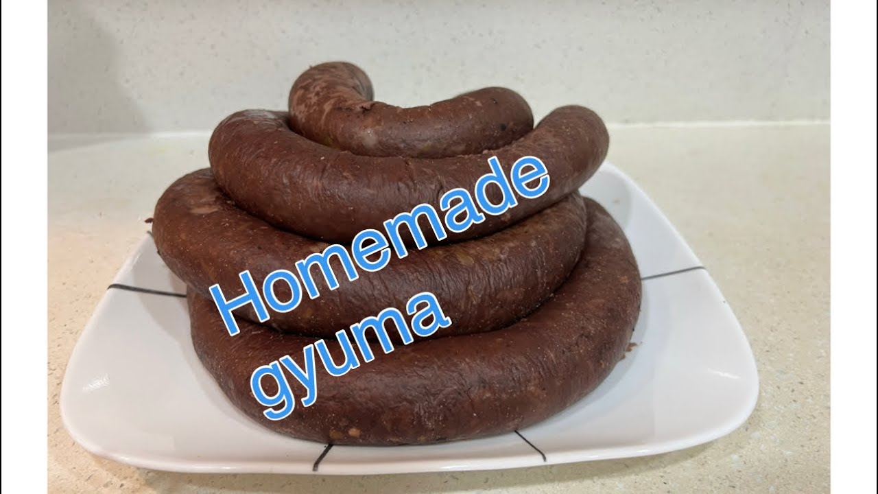 Домашняя гюма |домашняя гюма |рецепт домашней колбасы|Как приготовить гюму |Blood sausages vlog-145