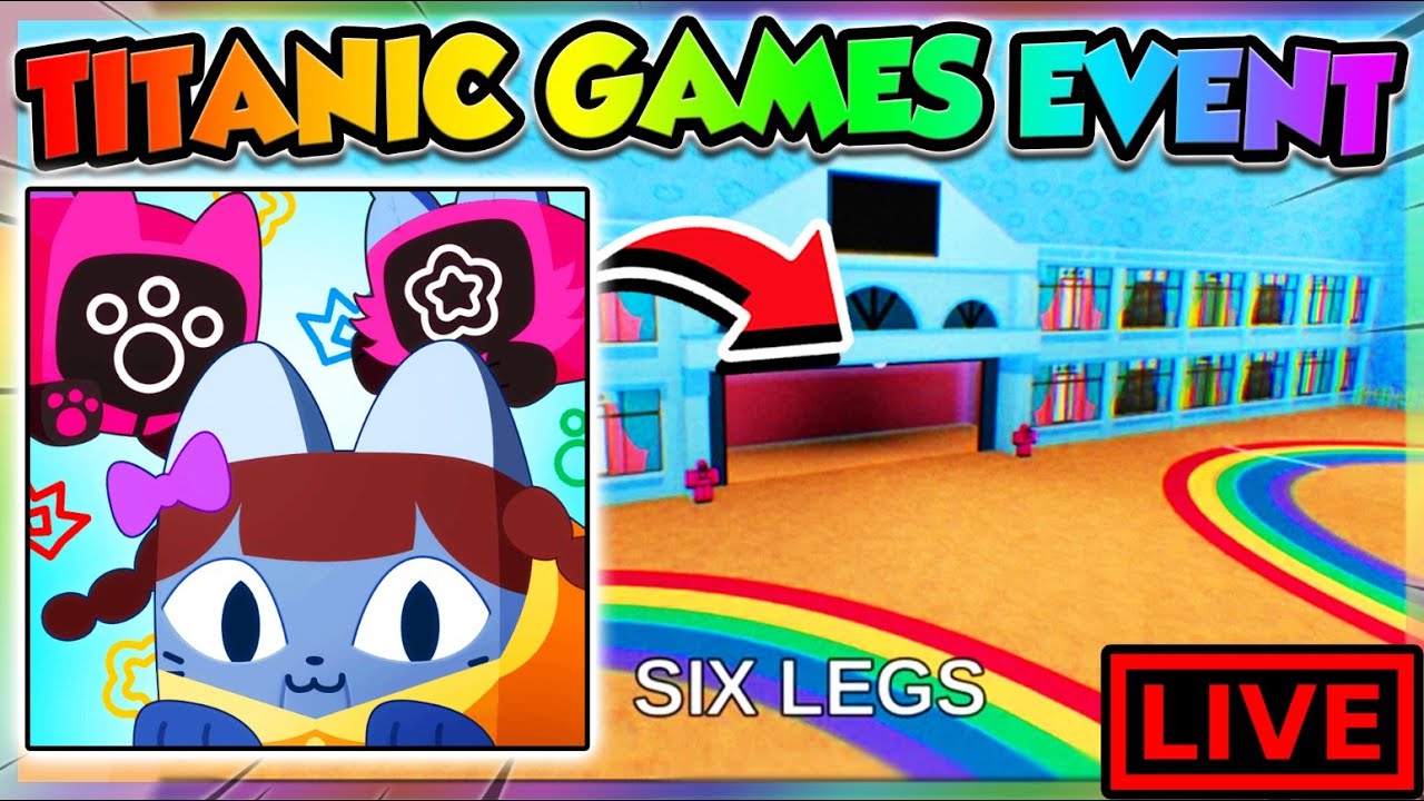  live free titanic games event in pet simulator 99 roblox youtube