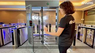 Full height turnstile, Full height glass turnstile, Tempered glass turnstiles