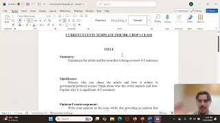 Current Event instructions/template