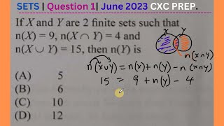 Multiple Choice - Sets Find The Number Of Elements In Set Y