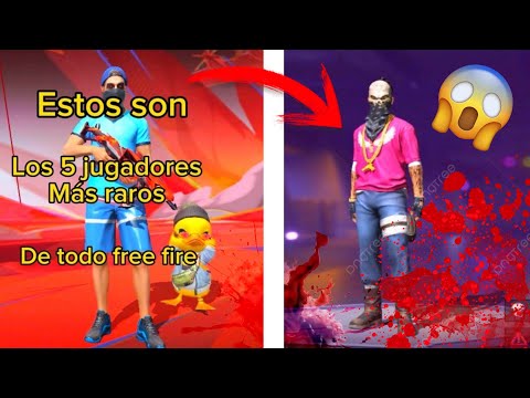 Los 5 jugadores más raros de todo free fire 😱 #freefire #parati #garenafreefire #terror