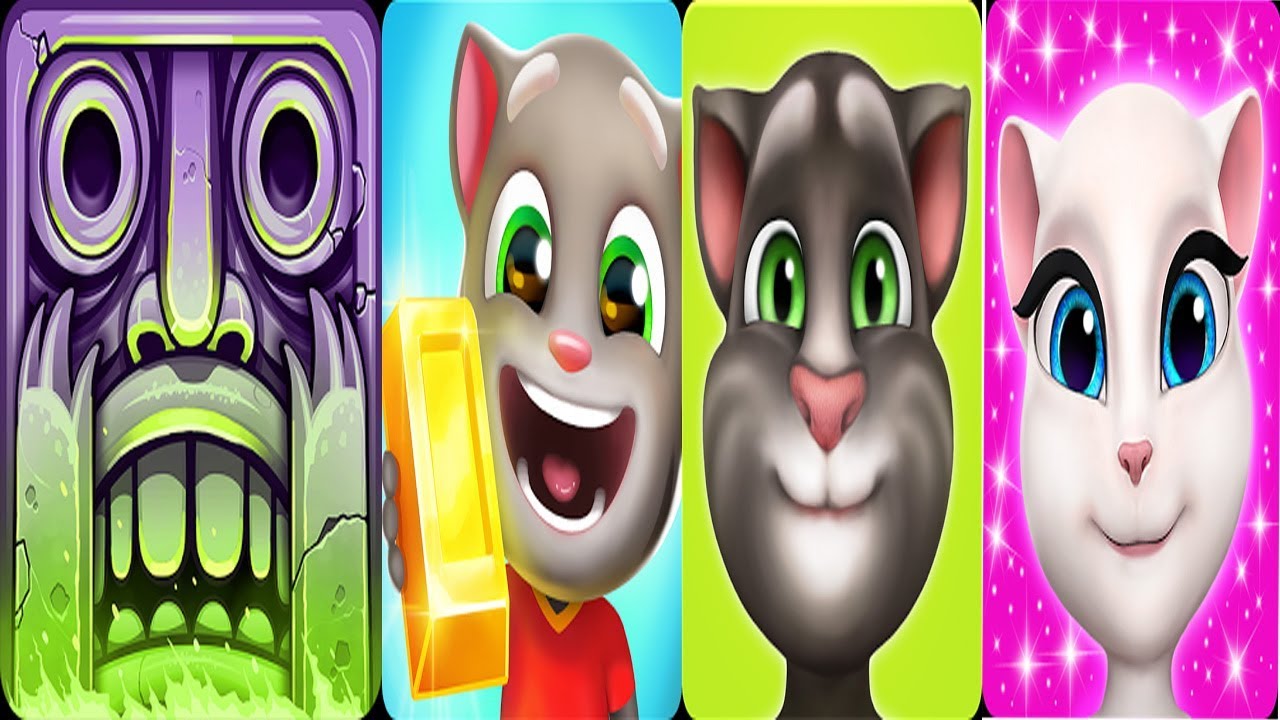 My Talking Angela vs Temple Run 2 Run vs Talking Tom Gold Run vs My Talking Tom GamePlay