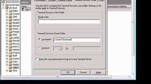 Terminal server home folder setup