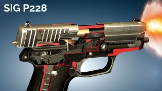 3D Animation: How the Legendary SIG P228 Pistol Works screenshot 5